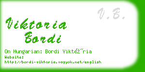 viktoria bordi business card